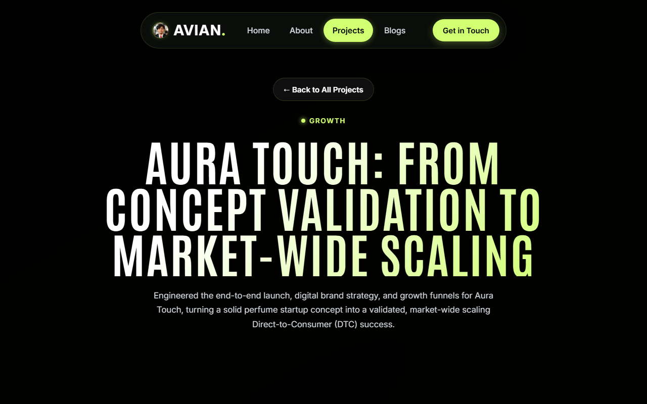 Aura Touch DTC Scaling Case Study